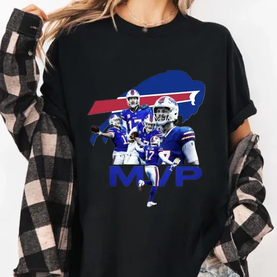 Discover Buffalo Bills Josh Allen 17 football Football TShirt
