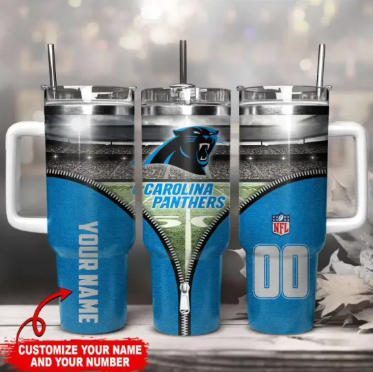 Discover Carolina Football Team Pantherss 40oz Tumbler With Handle