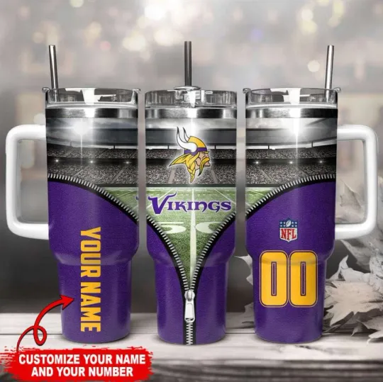 Discover Minnesota Football Team Vikingss 40oz Tumbler With Handle