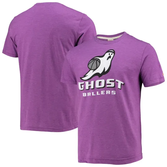 Discover Men's Purple Ghost Ballers Logo Tri-Blend T-Shirt