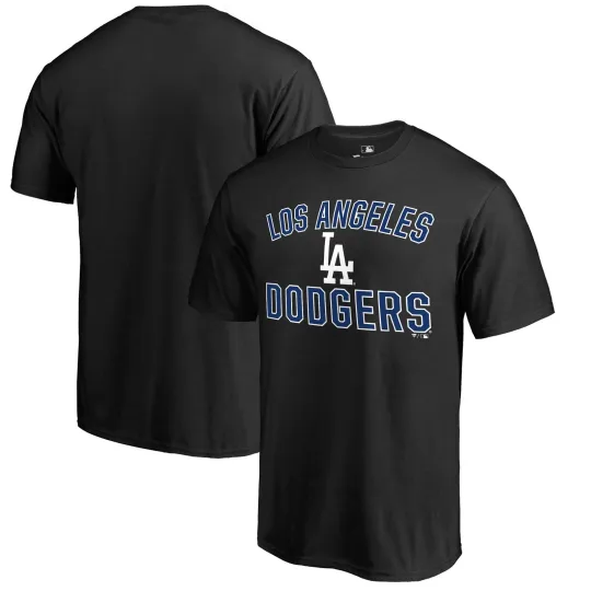Discover Men's Black Los Angeles Dodgers Victory Arch T-Shirt