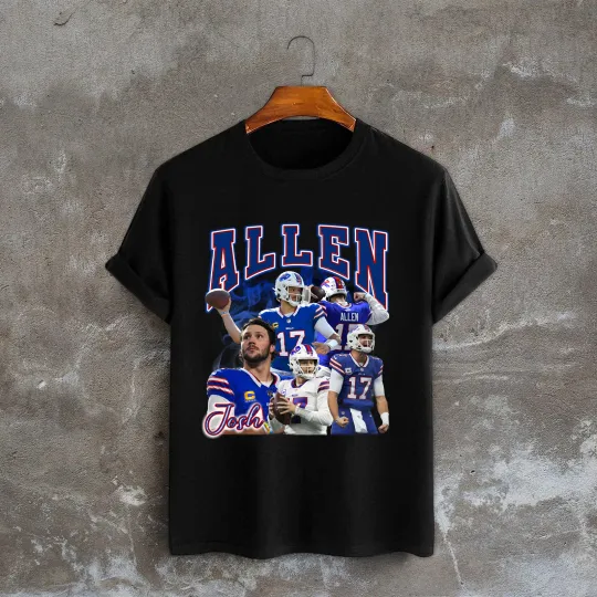 Josh Allen 17 MVP Tee, Football Game Day Shirts, Sports Fan T-Shirt