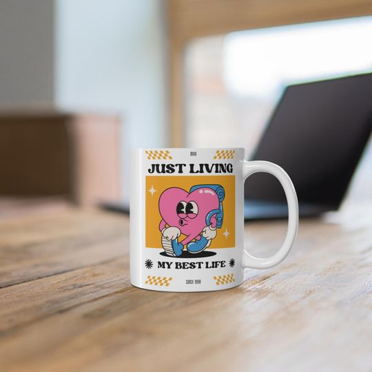 Discover Happy Vibes Coffee Mug: Motivational Quote Gift for Dreamers