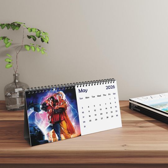 2026 Back to the Future Desk Calendar | 2026 Desk Calendar | Back to the Future | Movie Calendar | 2026 Calendar | Marty McFly