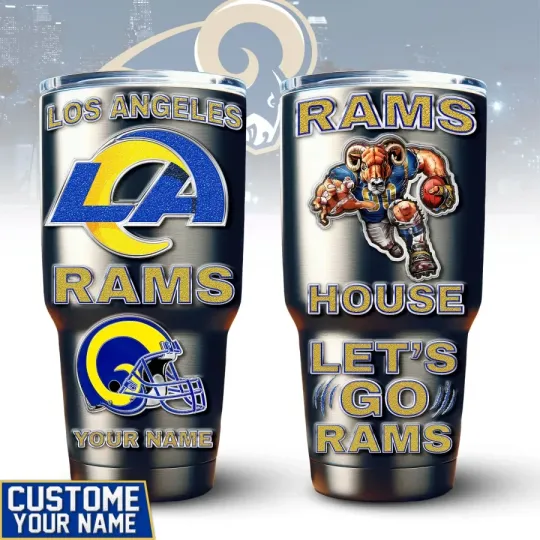 Discover Los Angeles Football Team LA Ramss  40oz Tumbler With Straw Vacuum Insulated