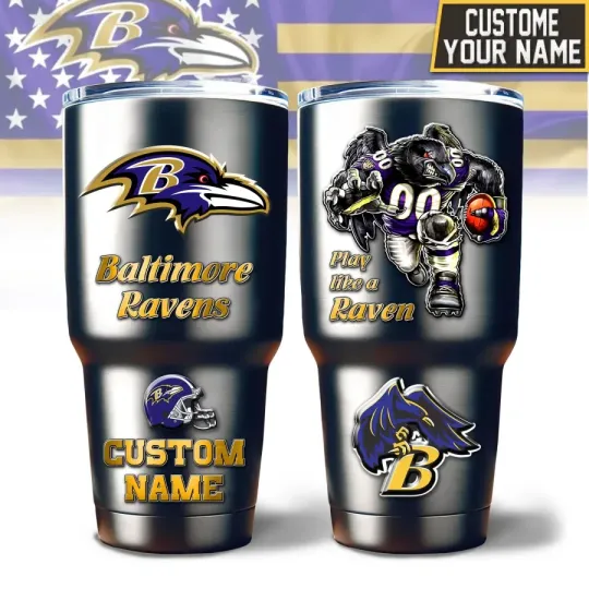 Discover Baltimore Football Team Ravenss 40oz Tumbler With Straw Vacuum Insulated