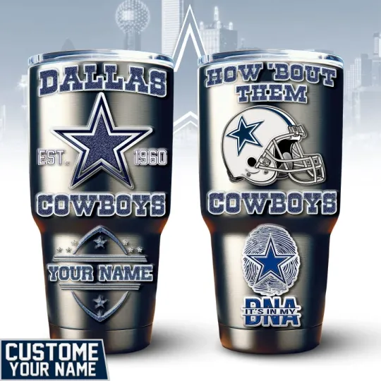 Discover Dallas Football Team Cowboyss  40oz Tumbler With Straw Vacuum Insulated