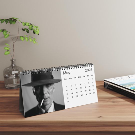 2026 Oppenheimer Desk Calendar | 2026 Desk Calendar | Oppenheimer | Movie Calendar | 2026 Calendar | Cillian Murphy | Robert Downey Jr.