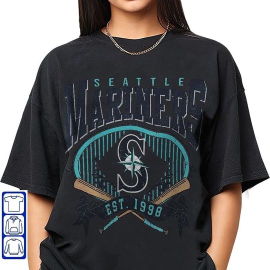 Discover Vintage Seattle Mariners Sweatshirtt, Seattle Baseball Shirt, Seattle EST 1977 Sweatshirtt, Vintage Baseball Fan Shirt