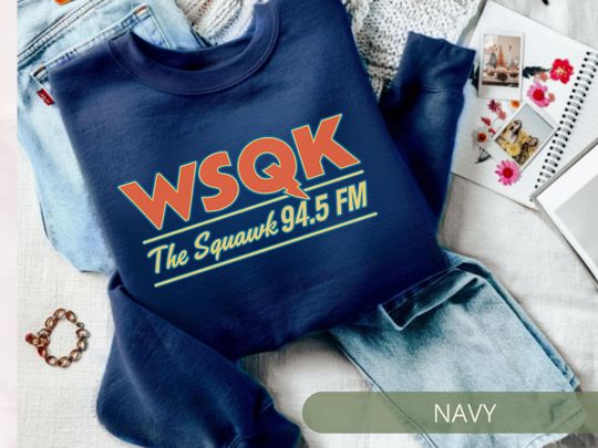 Vintage 80s Hawskin Radio Station Sweatshirt, Sci-Fi Stranger Things Fandom Crewneck