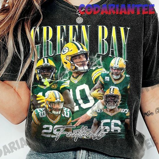 Discover Vintage Green Bay Sport Shirt, Vintage 90s Sport Shirt, Green Bay Football Shirt