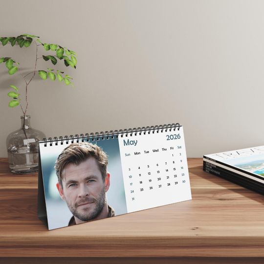 Discover 2026 Chris Hemsworth Desk Calendar | 2026 Desk Calendar | Chris Hemsworth | Movie Calendar | 2026 Calendar | Thor | Avengers