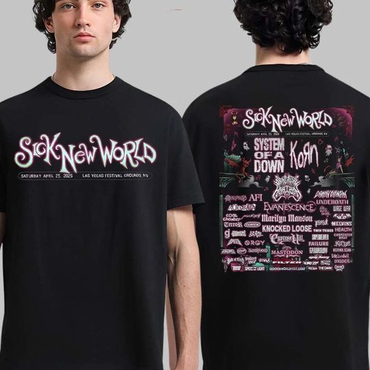 Discover Sick New World Festival Lineup T-Shirt Unisex 2026 Las Vegas