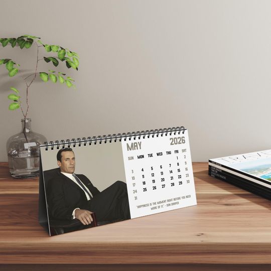 Discover 2026 Mad Men Desk Calendar | 2026 Desk Calendar | Mad Men | Movie Calendar | 2026 Calendar | Jon Hamm | Don Draper | Elisabeth Moss