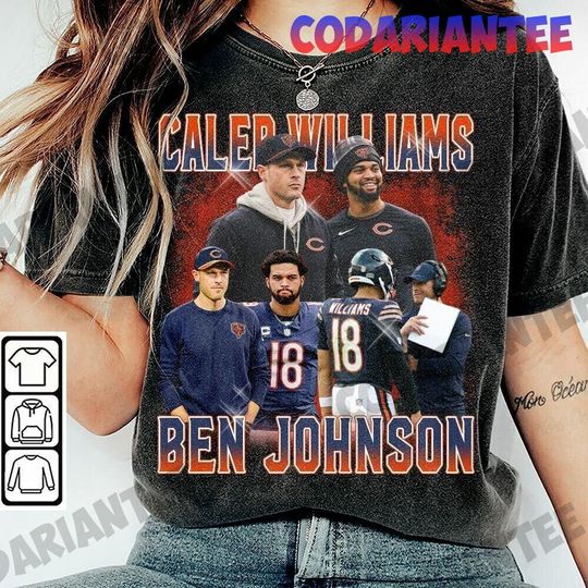 Caleb Williams Ben Johnson Vintage 90s Shirt Football Fan Unisex