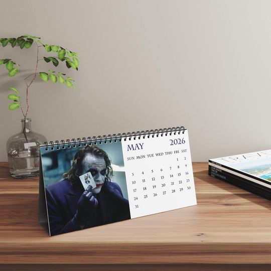 Discover 2026 The Dark Knight Desk Calendar | 2026 Desk Calendar | Batman | Movie Calendar | 2026 Calendar | Bruce Wayne | Joker | Christian Bale