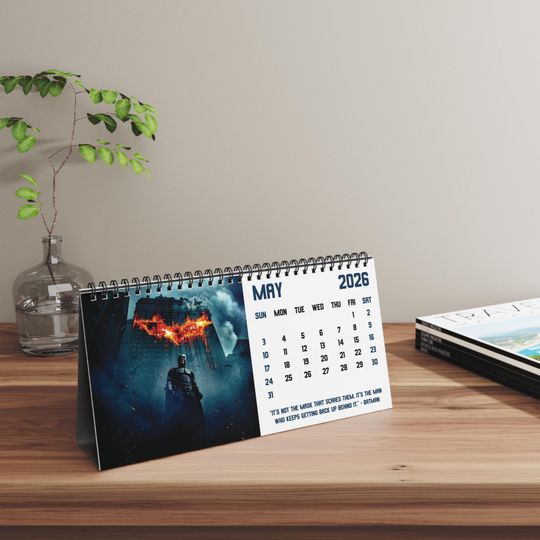 Discover 2026 The Dark Knight Trilogy Desk Calendar | 2026 Desk Calendar | Batman | Movie Calendar | 2026 Calendar | The Dark Knight | Joker