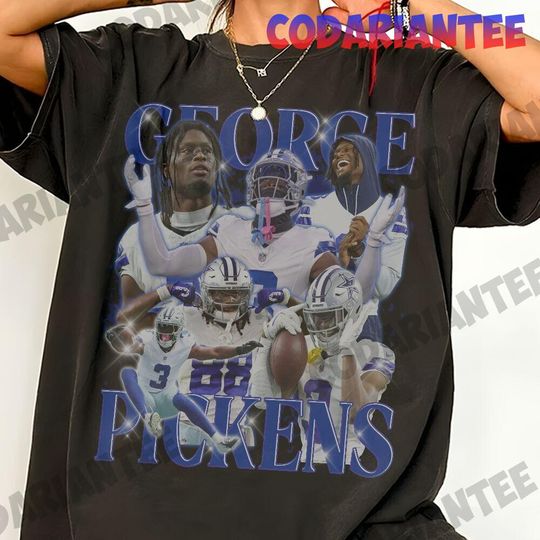 Discover George Pickens Vintage 90s Shirt Football Fan Unisex