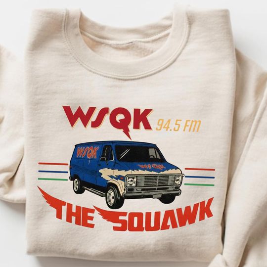 Vintage WSQK Radio Station Sweatshirt Hawskin Indiana 1983 Retro Sci-Fi Stranger Things Unisex Fit