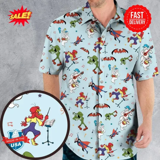 Discover Distressed Groovie Goolies Hawaiian Shirt for Men
