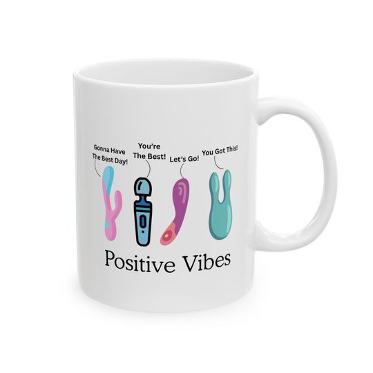 Discover Positive Vibes Ceramic Mug for Kitchen and Dining