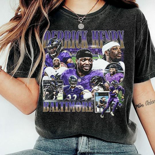 Discover Derrick Henry Shirt, Football American Graphic Vintage, Football 90s Bootleg Inspired Gift Fan Unisex Shirt, Hoodie, Sweatshirt