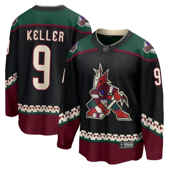 Discover Men's Fanatics Clayton Keller Black Arizonna Coyotes Home Breakaway Jersey