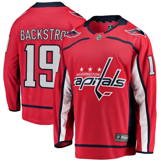 Discover Men's Fanatics Nicklas Backstrom Red Washington Capitals Breakaway Jersey