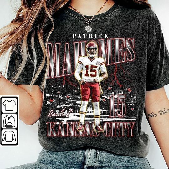Patrick Mahomes Shirt, Football American Graphic Vintage, Football 90s Bootleg Inspired Tee Unisex Shirt