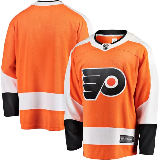 Discover Men's Fanatics Orange Philadelphia Flyers Breakaway Home Jersey