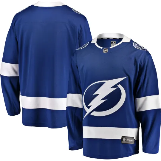 Discover Men's Fanatics Blue Tampa Bay Lightning Breakaway Home Jersey