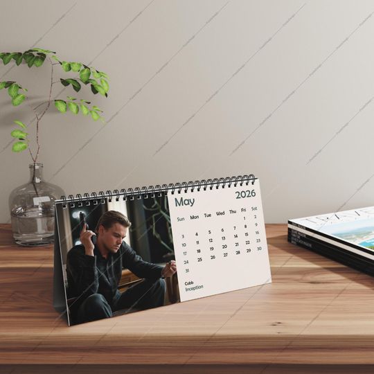 2026 Leonardo DiCaprio Desk Calendar | 2026 Desk Calendar | Leonardo DiCaprio | Movie Calendar | 2026 Calendar | Inception | Titanic