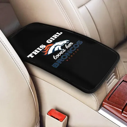 Discover "This Girl Loves Her"Denver Broncos Car Armrest Cushion Car Box Cover Center Pad