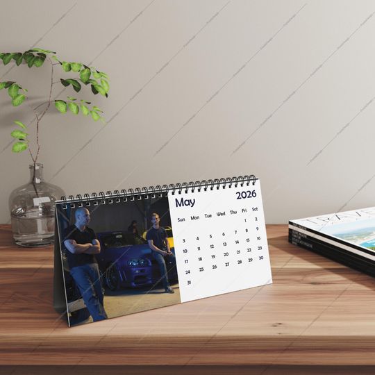 Discover 2026 Fast & Furious Desk Calendar | Vin Diesel | Dominic Toretto | 2026 Calendar | TV Show Calendar | Paul Walker | Brian O'Conner