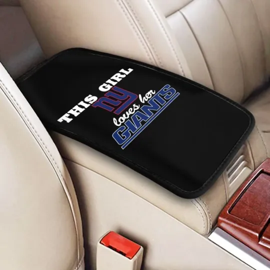 Discover "This Girl Loves Her"New York Giants Car Armrest Cushion Box Cover Center Pad
