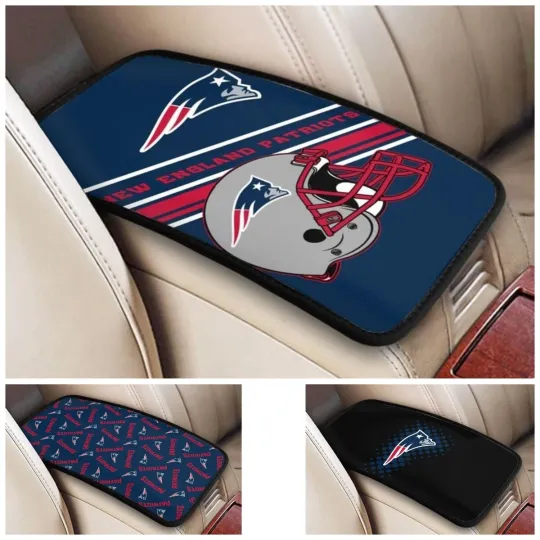 Discover England Patriots Car Armrest Cushion Auto Car Box Cover Center Pad ，fans Gift