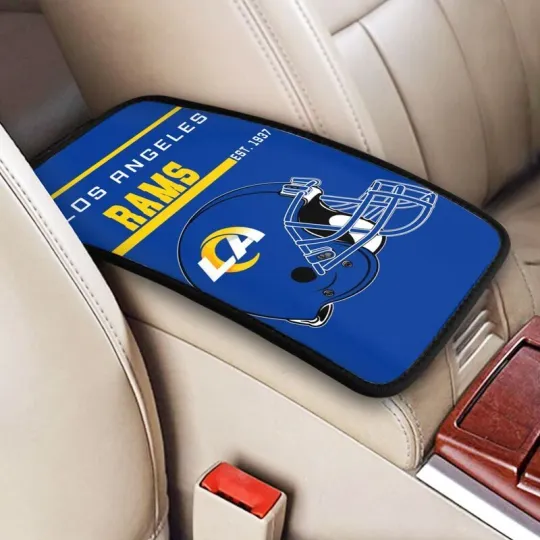 Discover St. Louis Rams Car Armrest Cushion Auto helmet Car Box Cover Center Pad