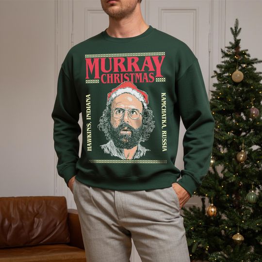 Discover Stranger Christmas Sweatshirt, Funny Murray Hawskin Ugly Xmas Sweater