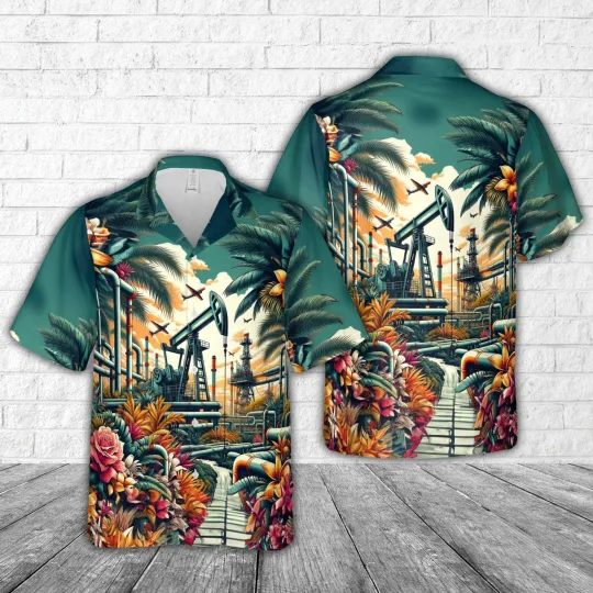 Oilfield Tropical Hawaiian Shirt