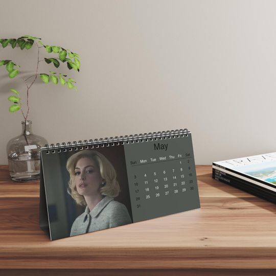 Discover 2026 Anna Hathaway Desk Calendar | 2026 Desk Calendar | Anna Hathaway | Movie Calendar | 2026 Calendar | Les Miserables | The Idea of You