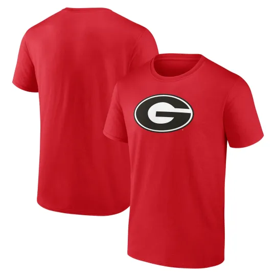 Discover Men's Red GA Bulldogs Logo T-Shirt