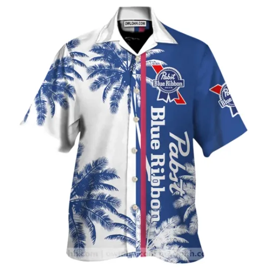 Pabst Blue Ribbon Coconut Hawaiian Shirt