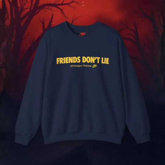 Discover Stranger Things x Gildan "Friends Don't Lie" Crewneck sweatshirt sizes S -5XL