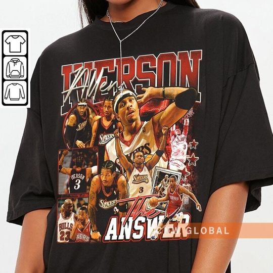 Allen Iverson Basketball Shirt, Basketball Shirt Christmas Gift Unisex, Basketball 90s Vintage Fan Gift