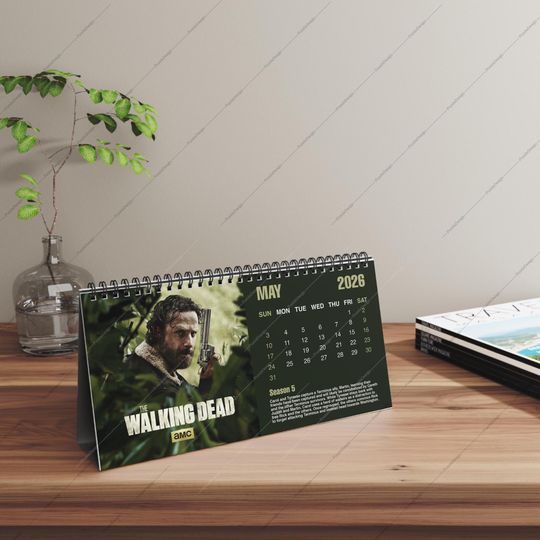 Discover 2026 The Walking D Desk Calendar | 2026 Desk Calendar | The Walking D | 2026 Calendar | TV Show Calendar | TWD