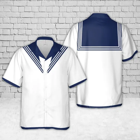 Discover Royal Navy Sailor Uniform Hawaiian Shirt