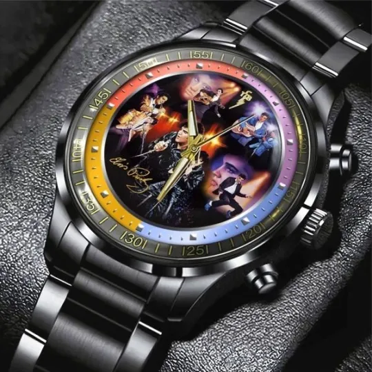 Discover Elvis Presley Black Stainless Steel Calendar Watch