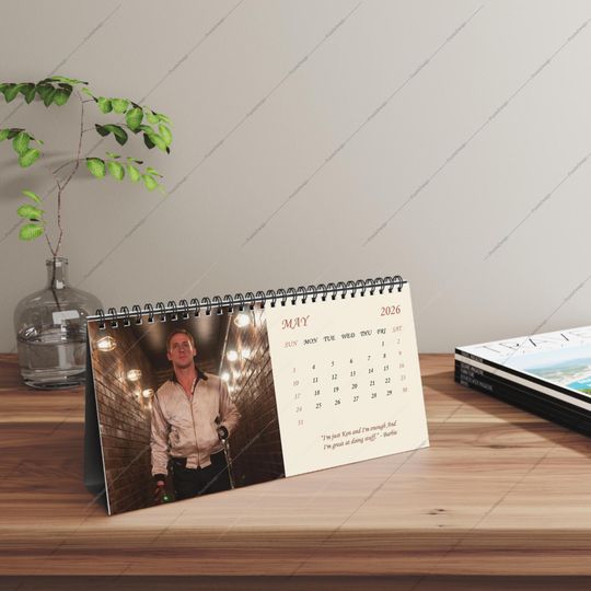 Discover 2026 Ryan Gosling Desk Calendar | 2026 Desk Calendar | Ryan Gosling | 2026 Calendar | Movie Calendar