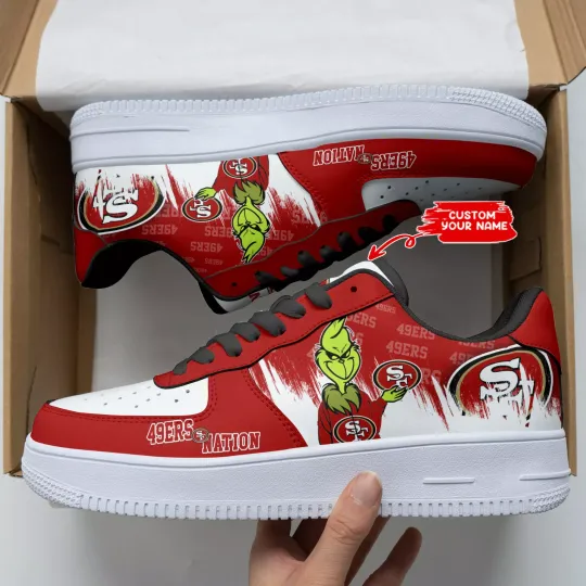 49ers Personalized Women's Low Top Sneakers