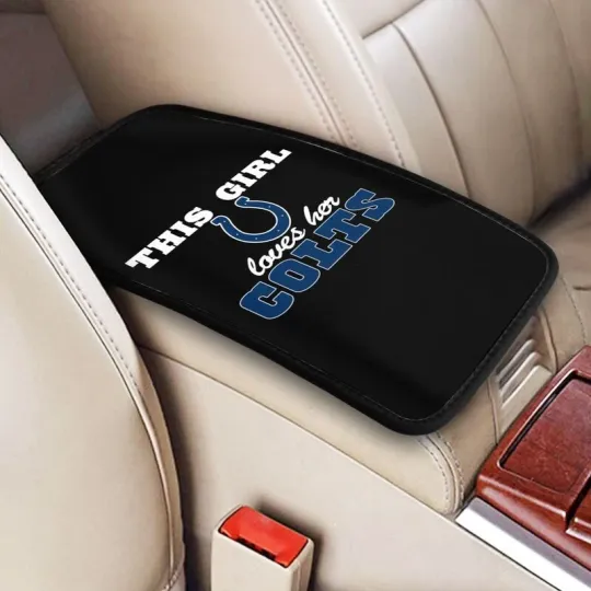 Discover "This Girl Loves Her"Indianapolis Football Car Armrest Cushion Box Cover Center Pad
